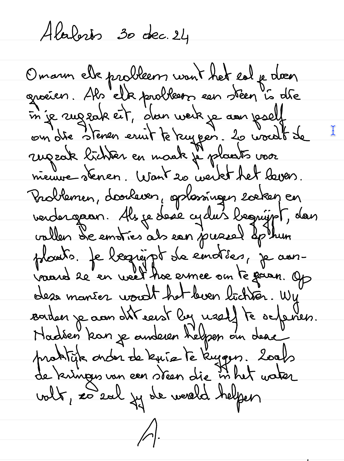 Omarm elk probleem